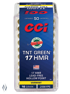 CCI 17HMR TNT GREEN 16GR HP 2500FPS